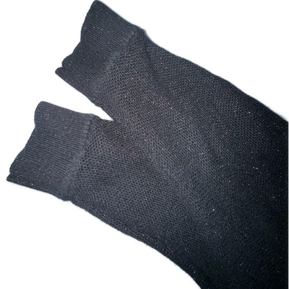 Express Women's Sweater. Black With Sparkle Zipper Back High Low Size Medium - Picture 7 of 9